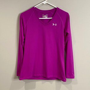 Under Armour Semi-Fitted Purple Long Sleeve Top